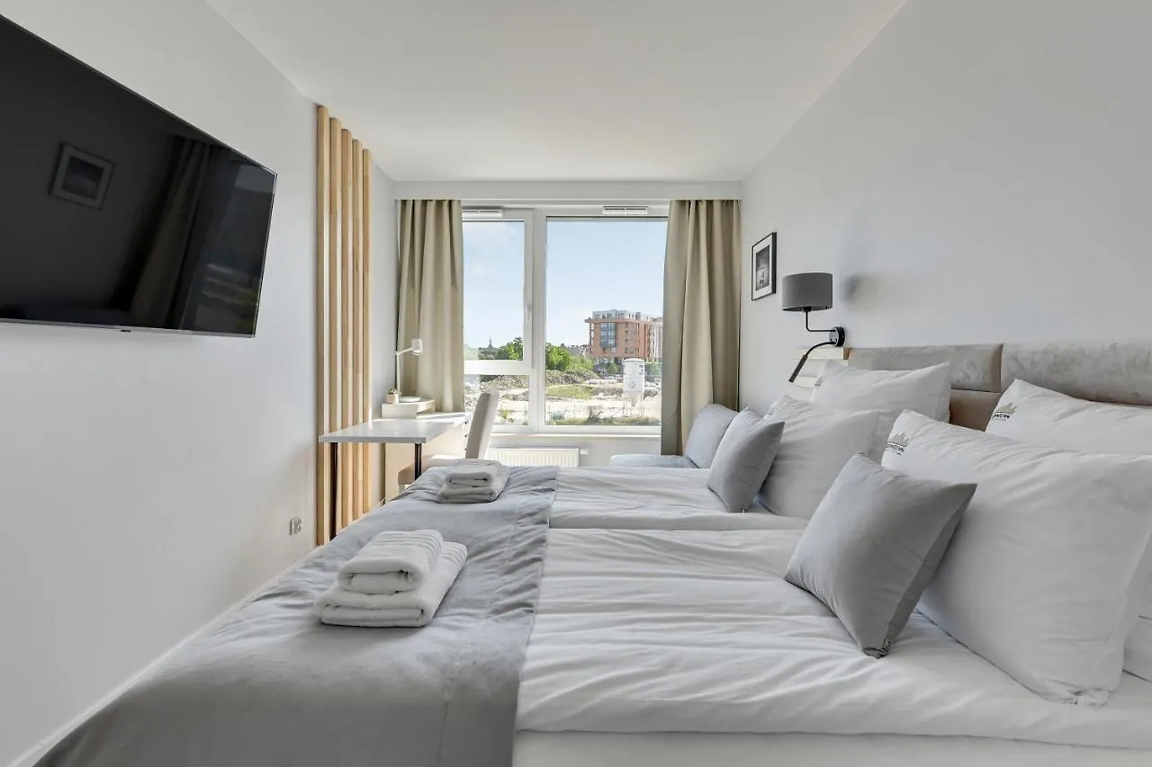 Chlebova - Riverside View Terrace, Free Parking, Gym & Kidsplay By Downtown Apartments Gdaňsk 0*,  Polsko