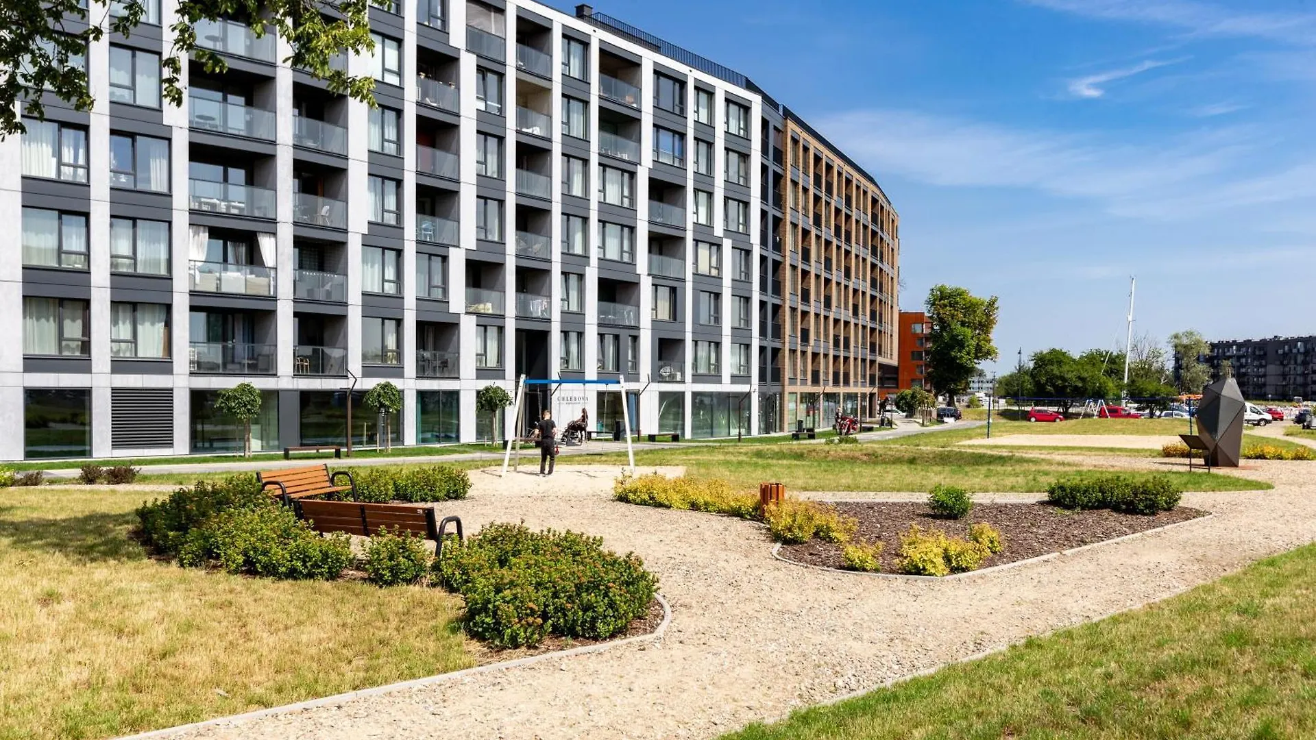Chlebova - Riverside View Terrace, Free Parking, Gym & Kidsplay By Downtown Apartments Gdaňsk